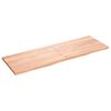 vidaXL Tischplatte Hellbraun 180x60x(2-4)cm Massivholz Eiche Behandelt