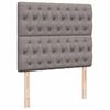 vidaXL Ottoman-Bett mit Matratze & LEDs Taupe 120x190 cm Stoff