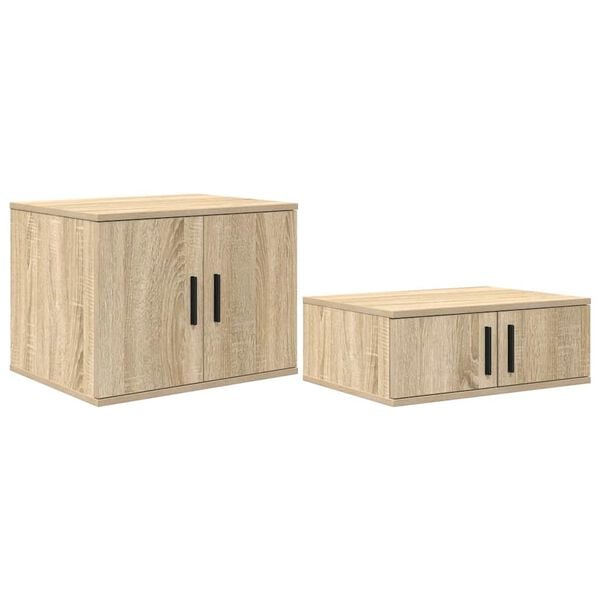 vidaXL Aufbewahrungsschrank 2 pcs Sonoma-Eiche 108 x 41 x 40 cm