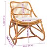 vidaXL Rattanstuhl Hellbraun Leinen