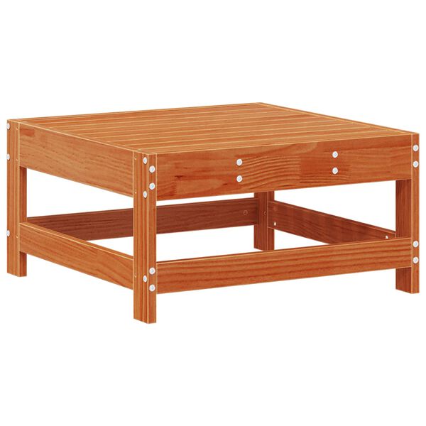 vidaXL Gartenfu&szlig;st&uuml;tze Massives Kiefernholz Wachsbraun 62 x 62 x 32 cm