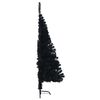 vidaXL K&uuml;nstlicher vorbeleuchteter Weihnachtsbaum Schwarz 150 cm PVC