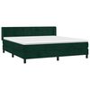 vidaXL Boxspringbett mit Matratze Dunkelgr&uuml;n 180x200 cm Samt