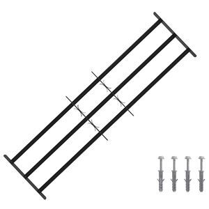 vidaXL Sicherheitsgitter f&uuml;r Fenster mit 3 Querstangen 3 stk.