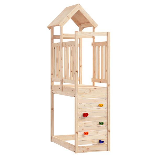 vidaXL Spielturm Braun 53 x 110,5 x 214 cm Massives Kiefernholz