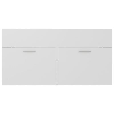 vidaXL Waschbeckenunterschrank Weiß 90x38,5x46 cm Holzwerkstoff