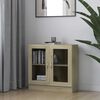 vidaXL Vitrinenschrank Sonoma-Eiche 82,5x30,5x80 cm Holzwerkstoff