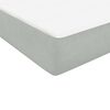 vidaXL Boxspringbett mit Matratze & LED Hellgrau 160x210 cm Samt
