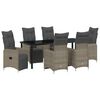 vidaXL Garten Essgruppe mit Kissen 7 pcs Beige Poly Rattan