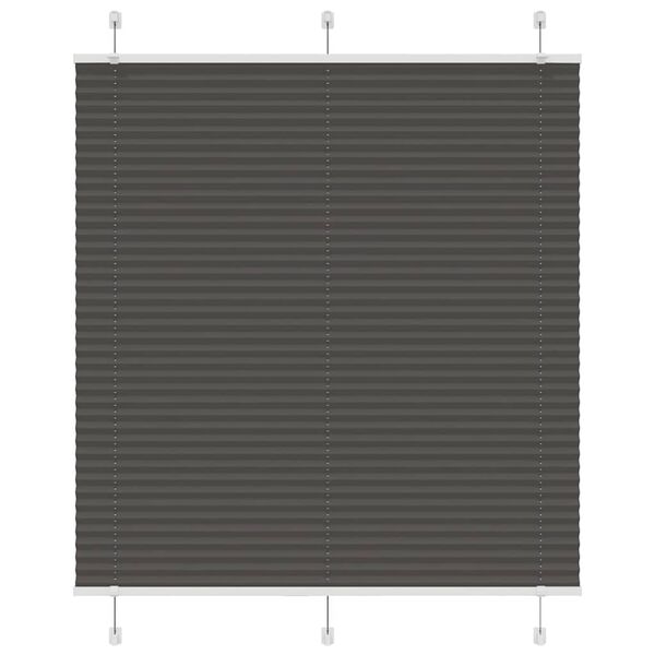 vidaXL Plissee Schwarz 120x150 cm Stoffbreite 119,4 cm Polyester