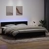 vidaXL Boxspringbett mit Matratze & LED Schwarz 180x210 cm Samt