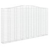 vidaXL Gabionen mit Hochbogen 6 Stk. 400x30x220/240cm Verzinktes Eisen