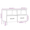 vidaXL TV-Schrank Wei&szlig; 80x36x50 cm Holzwerkstoff