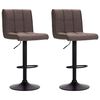 vidaXL Barhocker 2 Stk. Taupe Stoff