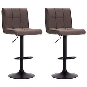 vidaXL Barhocker 2 Stk. Taupe Stoff