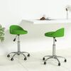 vidaXL Esszimmerst&uuml;hle 2 Stk. Drehbar Gr&uuml;n Kunstleder