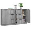 vidaXL Sideboards 2 Stk. Grau Sonoma 60x30x70 cm Holzwerkstoff