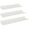 vidaXL Schwebendes Regal 3 stk. Wei&szlig; 40 x 9 x 2,5 cm Stahl