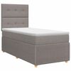 vidaXL Boxspringbett mit Matratze mit Kopfteil Taupe 90 x 190 cm Stoff
