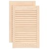 vidaXL Schrankt&uuml;ren Lamellen-Design 2 Stk. 61,5x39,4 cm Massivholz
