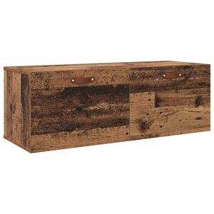 vidaXL Wandschrank Altholz 100 x 36,5 x 35 cm Holzwerkstoff