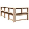 vidaXL Kopfteil mit B&uuml;cherregal L-Form 80 cm Massivholz Kiefer
