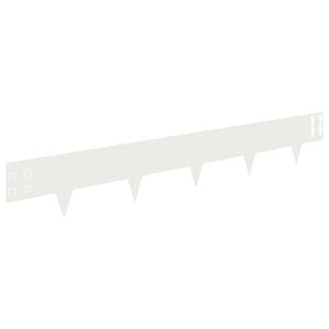 vidaXL Raseneinfassung 20 pcs 100 x 15 cm Stahl Wei&szlig;