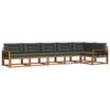 vidaXL Outdoor-Sofagarnitur 6 stk. Natur und Anthrazit