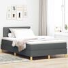 vidaXL Boxspringbett mit Matratze Dunkelgrau 120 x 200 cm Stoff