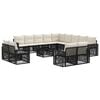 vidaXL Gartensofa-set 14 pcs Schwarz und Cremewei&szlig; Poly-Rattan