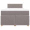 vidaXL Boxspringbett mit Matratze Taupe 120x190 cm Stoff