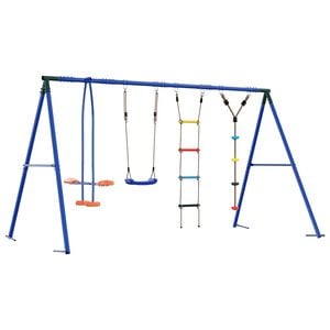 vidaXL Outdoor Schaukelset Mehrfarbig Stahl und PE