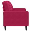 vidaXL 2-Sitzer-Sofa Weinrot 120 cm Samt
