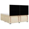 vidaXL Boxspringbett mit Matratze Creme 200x200 cm Stoff