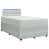 vidaXL Boxspringbett mit Matratze Hellgrau 120 x 190 cm Samt