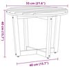 vidaXL Garten-Beistelltisch Rund &Oslash;55x40 cm Massivholz Akazie