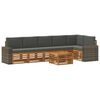 vidaXL Outdoor-Sofagarnitur 7 stk. Natur und Anthrazit Polyester