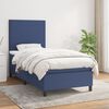 vidaXL Boxspringbett mit Matratze Blau 100x200 cm Stoff