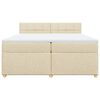 vidaXL Boxspringbett mit Matratze Creme 200x200 cm Stoff