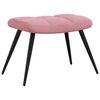 vidaXL Relaxsessel mit Hocker Rosa Samt