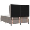 vidaXL Boxspringbett mit Matratze Taupe 140 x 190 cm Stoff