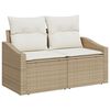 vidaXL Garten-Sofa-Set mit Kissen mit Speicher 10 pcs Beige und Creme