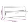 vidaXL Schuhbank Betongrau 80x24x45 cm Holzwerkstoff