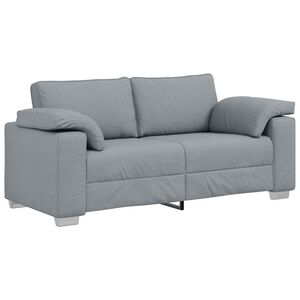vidaXL Sofa 140cm Hellgrau Stoff