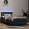 vidaXL Boxspringbett mit Matratze & LED Dunkelgrau 80x210 cm Samt