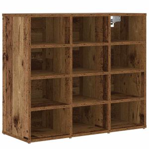vidaXL Schuhschrank 77,5 x 30 x 67 cm Holzwerkstoff Altholz