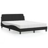 vidaXL Bett mit Matratze "Dover" Schwarz 120x200 cm Samt
