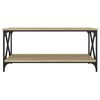 vidaXL Couchtisch Sonoma Eiche 100x50x45 cm Holzwerkstoff und Eisen
