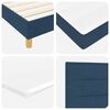vidaXL Boxspringbett mit Kissen mit Kopfteil Blau 180 x 200 cm Stoff