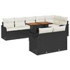 vidaXL Garten-Sofa-Set mit Speicher 9 pcs Schwarz Poly Rattan